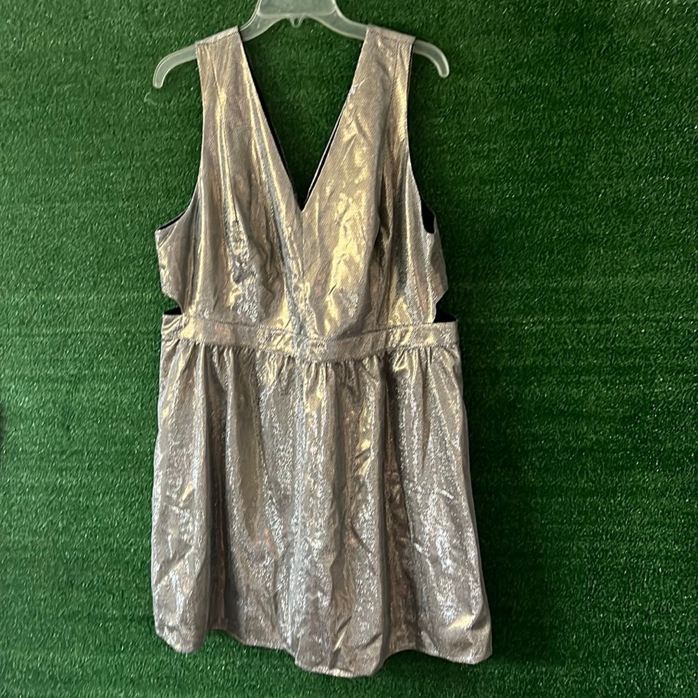 Plus Gold/Metallic Dress